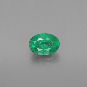 0.39캐럿 천연 그린 에메랄드, 타원형 컷, 5.7×4.1 mm, SI-I1