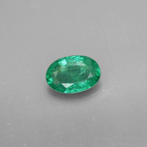0.34캐럿 천연 그린 에메랄드, 타원형 컷, 5.9×4 mm, SI