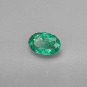 0.34캐럿 천연 그린 에메랄드, 타원형 컷, 5.9×4 mm, SI