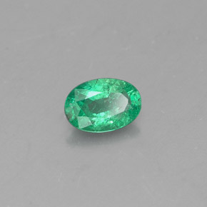 0.32캐럿 천연 그린 에메랄드, 타원형 컷, 5.7×3.9 mm, SI-I1