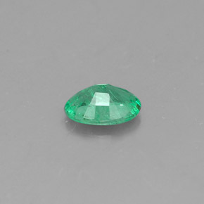 0.32캐럿 천연 그린 에메랄드, 타원형 컷, 5.7×3.9 mm, SI-I1