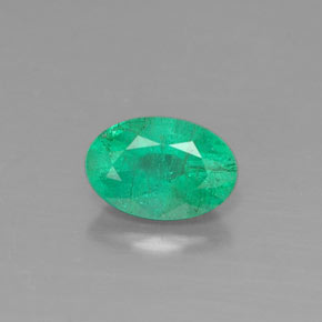 0.42캐럿 천연 그린 에메랄드, 타원형 컷, 5.9×4 mm, SI