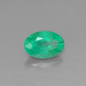0.42캐럿 천연 그린 에메랄드, 타원형 컷, 5.9×4 mm, SI