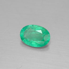 0.31캐럿 천연 그린 에메랄드, 타원형 컷, 5.7×4 mm, SI