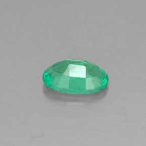 0.33캐럿 천연 그린 에메랄드, 타원형 컷, 5.8×3.9 mm, SI