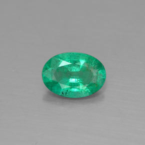 0.31캐럿 천연 그린 에메랄드, 타원형 컷, 5.6×4 mm, SI