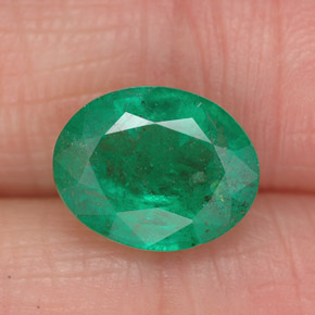 2.68캐럿 천연 그린 에메랄드, 타원형 컷, 10.3×8.2 mm, SI
