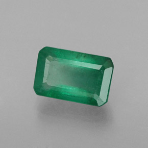 0.61캐럿 천연 그린 에메랄드, 에메랄드 컷, 6.1×4 mm, SI-I1