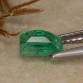 0.70캐럿 천연 그린 에메랄드, 에메랄드 컷, 6.1×4.2 mm, SI-I1