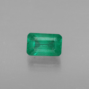 0.54캐럿 천연 그린 에메랄드, 에메랄드 컷, 5.7×3.7 mm, SI-I1