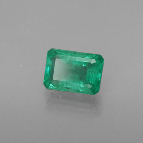 0.56캐럿 천연 그린 에메랄드, 에메랄드 컷, 5.9×4.1 mm, SI-I1