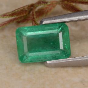 0.69캐럿 천연 그린 에메랄드, 에메랄드 컷, 6.1×4.2 mm, SI-I1