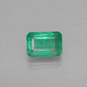 0.55캐럿 천연 그린 에메랄드, 에메랄드 컷, 6×4.1 mm, SI-I1