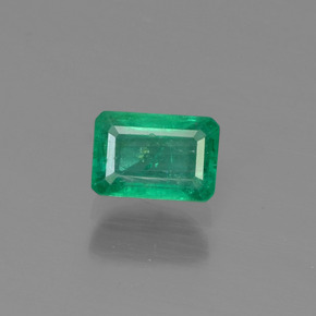 0.57캐럿 천연 딥 그린 에메랄드, 에메랄드 컷, 5.8×4 mm, SI-I1