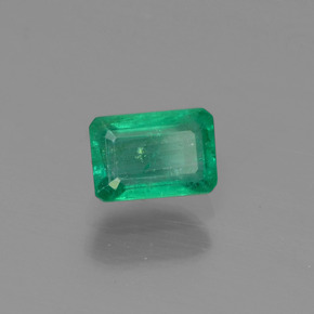 0.57캐럿 천연 딥 그린 에메랄드, 에메랄드 컷, 5.8×4 mm, SI-I1