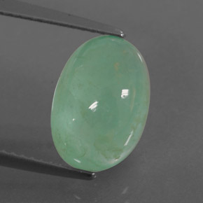 4.54캐럿 천연 그린 에메랄드, 투명한, 12×8.4 mm, 투명/반투명