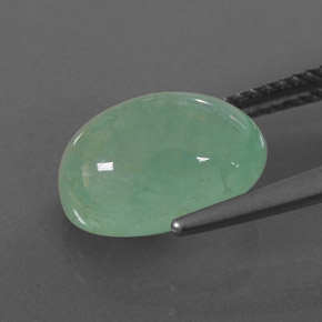 4.54캐럿 천연 그린 에메랄드, 투명한, 12×8.4 mm, 투명/반투명