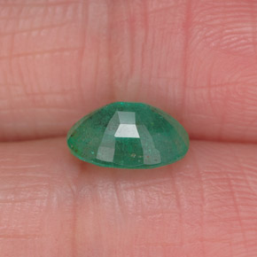 1.13캐럿 천연 그린 에메랄드, 타원형 컷, 8×5.9 mm, SI-I1