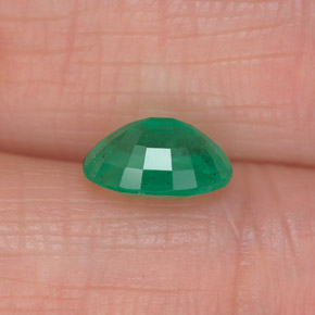 1.17캐럿 천연 그린 에메랄드, 타원형 컷, 8.1×6.1 mm, SI-I1