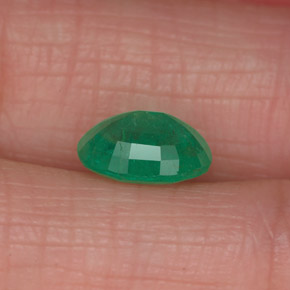 1.25캐럿 천연 그린 에메랄드, 타원형 컷, 8.1×6.1 mm, I1