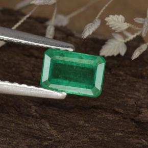 0.59캐럿 천연 그린 에메랄드, 에메랄드 컷, 6×4.1 mm, SI-I1