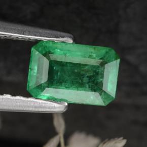 0.55캐럿 천연 그린 에메랄드, 에메랄드 컷, 6.2×4.1 mm, SI-I1