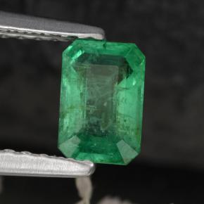 0.55캐럿 천연 그린 에메랄드, 에메랄드 컷, 6.2×4.1 mm, SI-I1