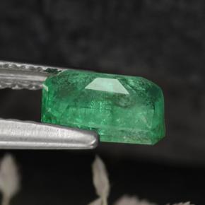 0.55캐럿 천연 그린 에메랄드, 에메랄드 컷, 6.2×4.1 mm, SI-I1