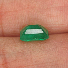 0.97캐럿 천연 그린 에메랄드, 에메랄드 컷, 7×5 mm, I1
