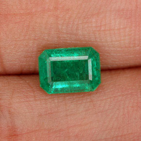 1.15캐럿 천연 그린 에메랄드, 에메랄드 컷, 7×5.1 mm, I1