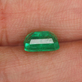 1.15캐럿 천연 그린 에메랄드, 에메랄드 컷, 7×5.1 mm, I1