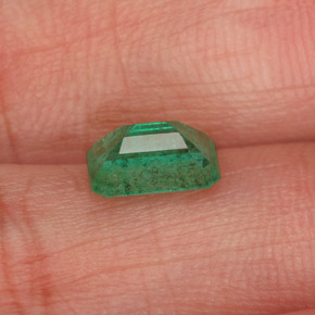0.83캐럿 천연 그린 에메랄드, 에메랄드 컷, 6.9×5 mm, SI-I1