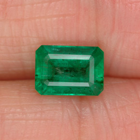 1.00캐럿 천연 그린 에메랄드, 에메랄드 컷, 7×5 mm, SI-I1