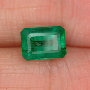 1.00캐럿 천연 그린 에메랄드, 에메랄드 컷, 7×5 mm, SI-I1