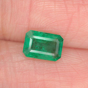 0.67캐럿 천연 그린 에메랄드, 에메랄드 컷, 6.7×4.7 mm, SI-I1
