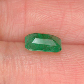0.67캐럿 천연 그린 에메랄드, 에메랄드 컷, 6.7×4.7 mm, SI-I1