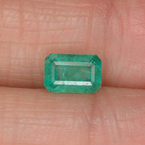 0.61캐럿 천연 그린 에메랄드, 에메랄드 컷, 6.2×4.2 mm, SI-I1
