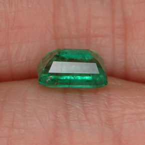 1.04캐럿 천연 그린 에메랄드, 에메랄드 컷, 7.1×5 mm, SI-I1