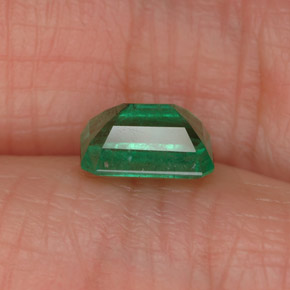 0.96캐럿 천연 그린 에메랄드, 에메랄드 컷, 6.9×5 mm, SI-I1