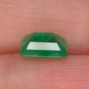 0.93캐럿 천연 그린 에메랄드, 에메랄드 컷, 6.9×5.1 mm, SI-I1