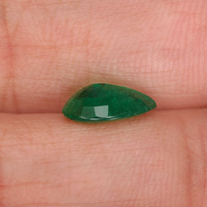 0.98캐럿 천연 그린 에메랄드, 배 모양, 8.8×5.8 mm, VS-SI