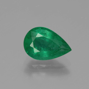 1.19캐럿 천연 그린 에메랄드, 배 모양, 8.9×6 mm, VS-SI