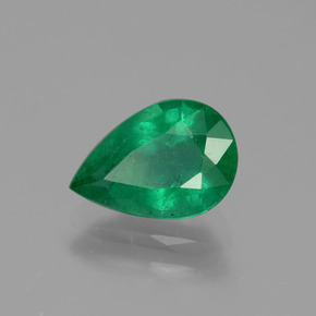 1.19캐럿 천연 그린 에메랄드, 배 모양, 8.9×6 mm, VS-SI