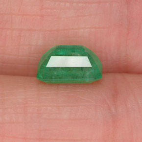 1.06캐럿 천연 그린 에메랄드, 에메랄드 컷, 7×5.1 mm, SI-I1