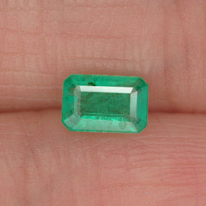 0.50캐럿 천연 그린 에메랄드, 에메랄드 컷, 5.8×3.9 mm, SI-I1