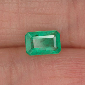 0.50캐럿 천연 그린 에메랄드, 에메랄드 컷, 5.8×3.9 mm, SI-I1