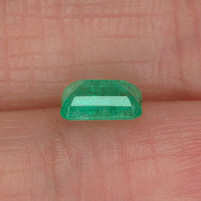0.50캐럿 천연 그린 에메랄드, 에메랄드 컷, 5.8×3.9 mm, SI-I1