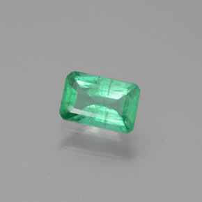 0.48캐럿 천연 그린 에메랄드, 에메랄드 컷, 6.1×4 mm, SI-I1