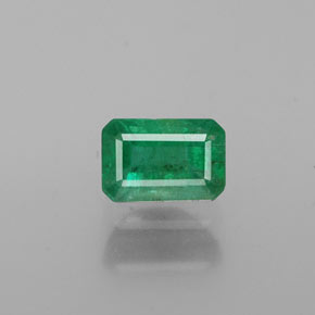 0.72캐럿 천연 그린 에메랄드, 에메랄드 컷, 6.2×4.2 mm, SI-I1