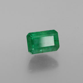0.72캐럿 천연 그린 에메랄드, 에메랄드 컷, 6.2×4.2 mm, SI-I1